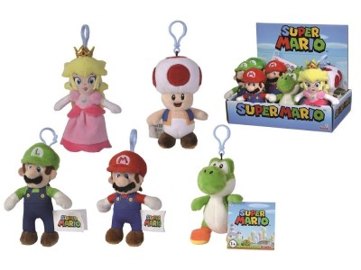 SUPER MARIO - Porte-Clés Peluche - Display 12pc 4 assortiments- 12cm