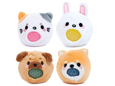 KAWAII - Animaux de Compagnie - 12 Balles  'Squeezies' Anti-Stress