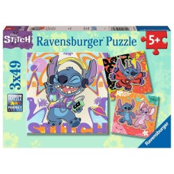 LILO & STITCH - Jouer toute la journée - 3 Puzzle 49P