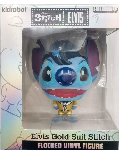 STITCH - Elvis Doré - Figurine Bhunny Flocked...
