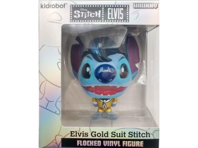 STITCH - Elvis Doré - Figurine Bhunny Flocked Vinyl - 10cm