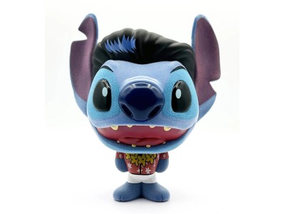 STITCH - Elvis Hawai - Figurine Bhunny Flocked Vinyl - 10cm