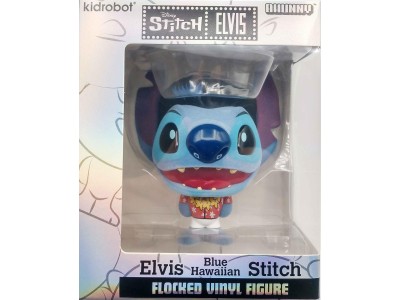 STITCH - Elvis Hawai - Figurine Bhunny Flocked Vinyl - 10cm