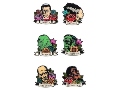 UNIVERSAL MONSTERS - Floral Tattoos - Funko Blind Box Enamel Pins