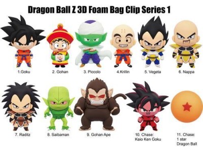 DRAGON BALL Z - Series 1 - 3D Foam Bag Clip (Display 24 Pcs)