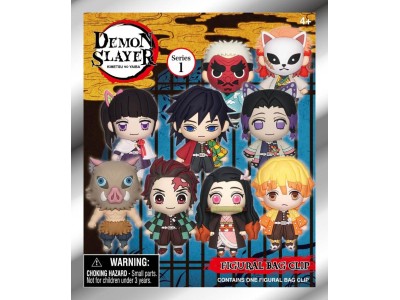 DEMON SLAYER - Series 1 - 3D Foam Bag Clip (Display 24 Pcs)