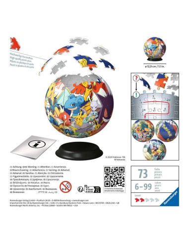 POKEMON - Puzzle 3D - Rond 72p