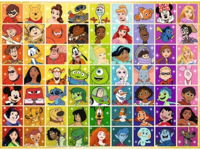DISNEY - La palette de couleurs - Puzzle 100P XXL