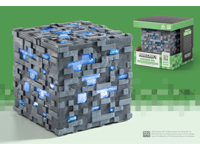 MINECRAFT - Minerai de Diamant Lumineux - Réplique Collector 10cm