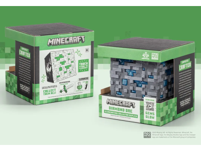 MINECRAFT - Minerai de Diamant Lumineux - Réplique Collector 10cm