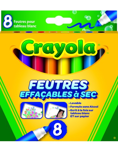 8 FEUTRES A COLORIER EFFACABLES - CRAYOLA