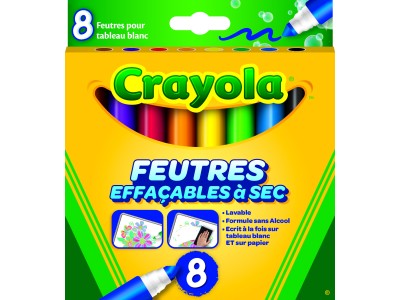 8 FEUTRES A COLORIER EFFACABLES - CRAYOLA