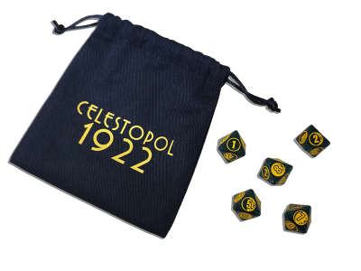 CELESTOPOL 1922 JDR - Set de 5 dés de la Lune