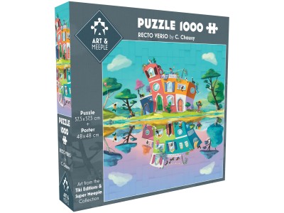 ART&MEEPLE - Puzzle 1000 pièces 57,5x57,5cm Recto Verso