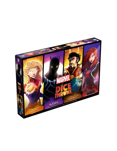 DICE THRONE MARVEL - Black Panther, Captain Marvel, Black Widow, Dr Strange