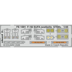 F-16I SUFA seatbelts STEEL (Kinetic Gold edition kit) for Kinetic