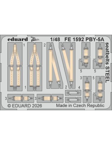 PBY-5A seatbelts STEEL for Eduard / Revell