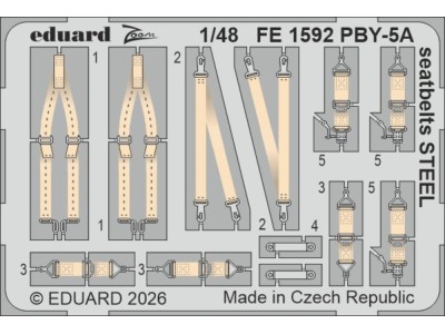 PBY-5A seatbelts STEEL for Eduard / Revell