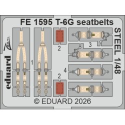 T-6G seatbelts STEEL for Italeri