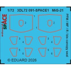 MiG-21 PFM / MF/ R / bis canopy seal SPACE 1/72 for Eduard