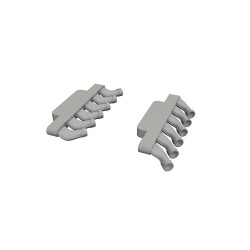 Spitfire Mk.IX exhaust stacks rounded PRINT for Airfix
