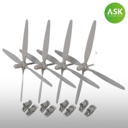 B-29 propeller set of 4 pc. and exhausts for Revell / Monogram