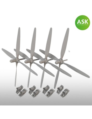 B-29 propeller set of 4 pc. and exhausts for Revell / Monogram