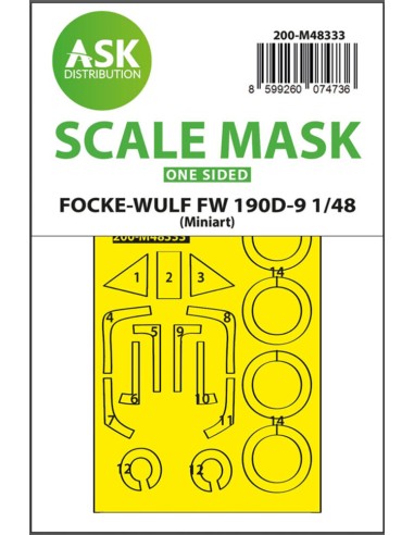Fw 190D one-sided express fit mask for Miniart