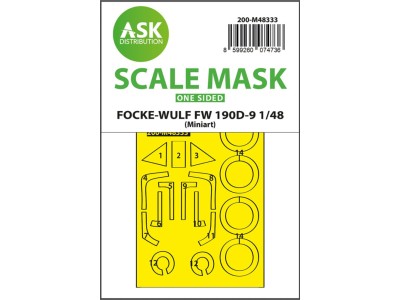 Fw 190D one-sided express fit mask for Miniart