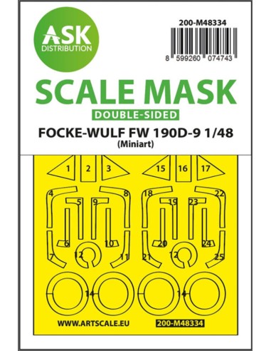 Fw 190D double-sided express fit mask for Miniart