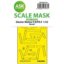 Gloster Meteor F.8/FR9 one-sided fit express mask for Revell