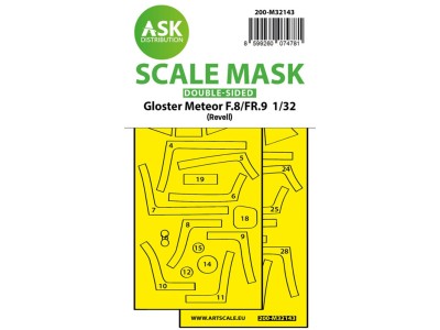 Gloster Meteor F.8/FR9 double-sided fit express mask for Revell
