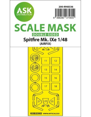 Spitfire Mk.IXe double-sided express fit mask for Airfix