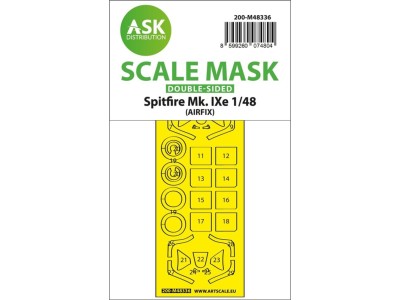 Spitfire Mk.IXe double-sided express fit mask for Airfix