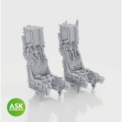 SJU-17 ejection seats with seat belts, 2 pcs F-14D - 3D print for Tamiya