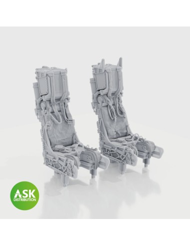 SJU-17 ejection seats with seat belts, 2 pcs F-14D - 3D print for Tamiya