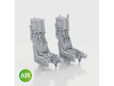 SJU-17 ejection seats with seat belts, 2 pcs F-14D - 3D print for Tamiya
