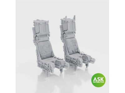 SJU-17 ejection seats excluding seat belts, 2 pcs F-14D - 3D print for Tamiya