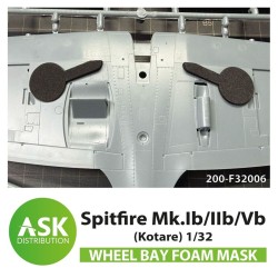 Spitfire Mk.Ib/IIb/Vb Wheel bays - FOAM flexibel express fit mask for Kotare