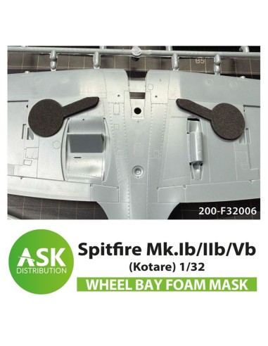 Spitfire Mk.Ib/IIb/Vb Wheel bays - FOAM flexibel express fit mask for Kotare