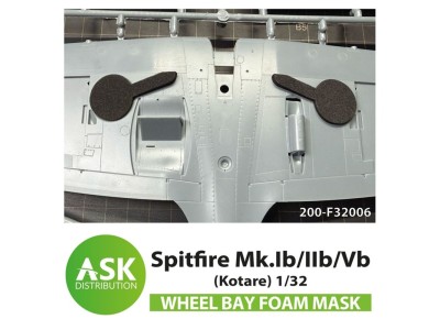 Spitfire Mk.Ib/IIb/Vb Wheel bays - FOAM flexibel express fit mask for Kotare
