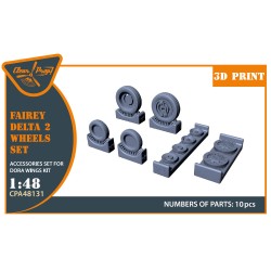 Fairey Delta 2 Wheels set for Dora Wings kit for Dora Wings