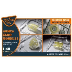 Zero A6M2b Model 21 double-sided painting mask for Academy