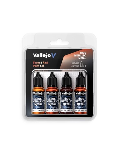 True Metallic Metal: Forged Red Paint Set (4)