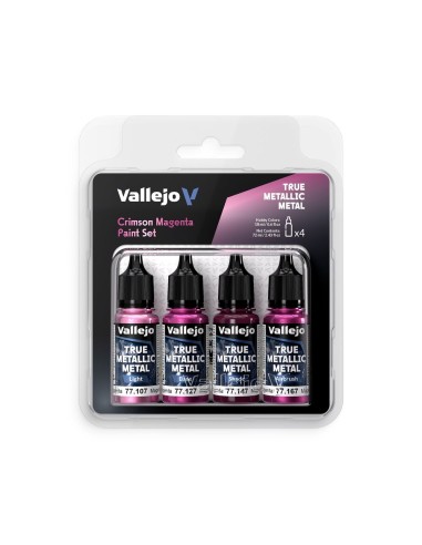 True Metallic Metal: Crimson Magenta Paint Set (4)