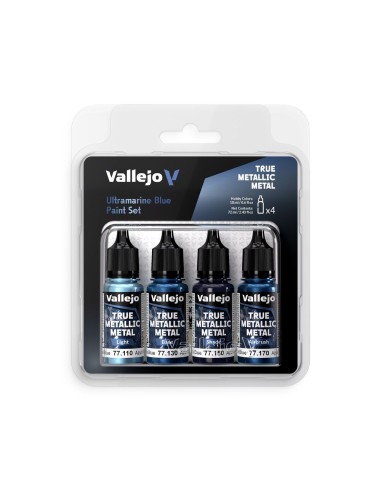 True Metallic Metal: Ultramarine Blue Paint Set (4)