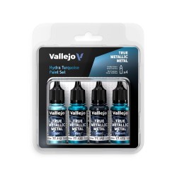 True Metallic Metal: Hydra Turquoise Paint Set (4)