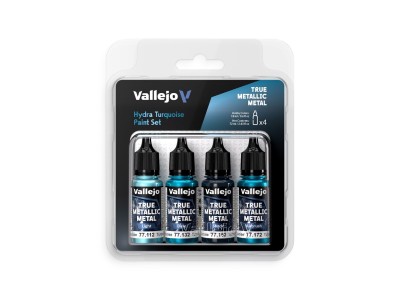 True Metallic Metal: Hydra Turquoise Paint Set (4)