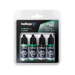 True Metallic Metal: Beetle Green Paint Set (4)