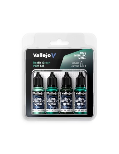 True Metallic Metal: Beetle Green Paint Set (4)